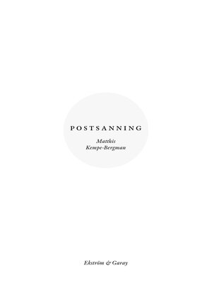 cover image of Postsanning